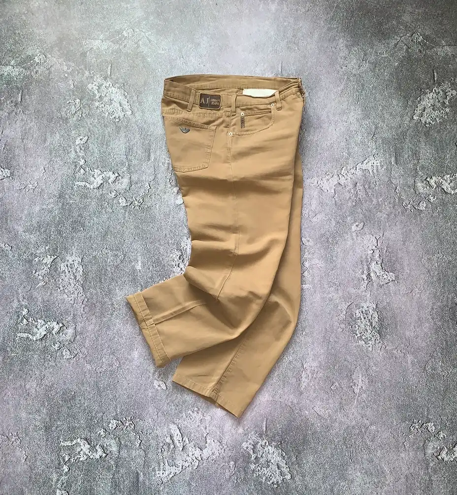 Armani jeans 36 vintage denim pants trousers chinos beige