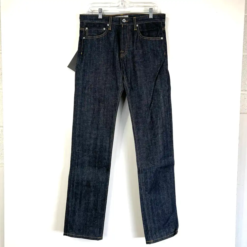 Baldwin Reed Classic Straight Leg Jeans Dark Wash Selvage