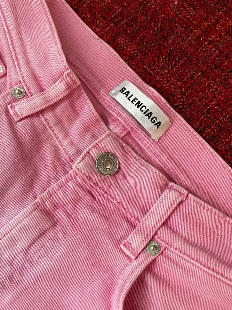 Balenciaga pink denim pants