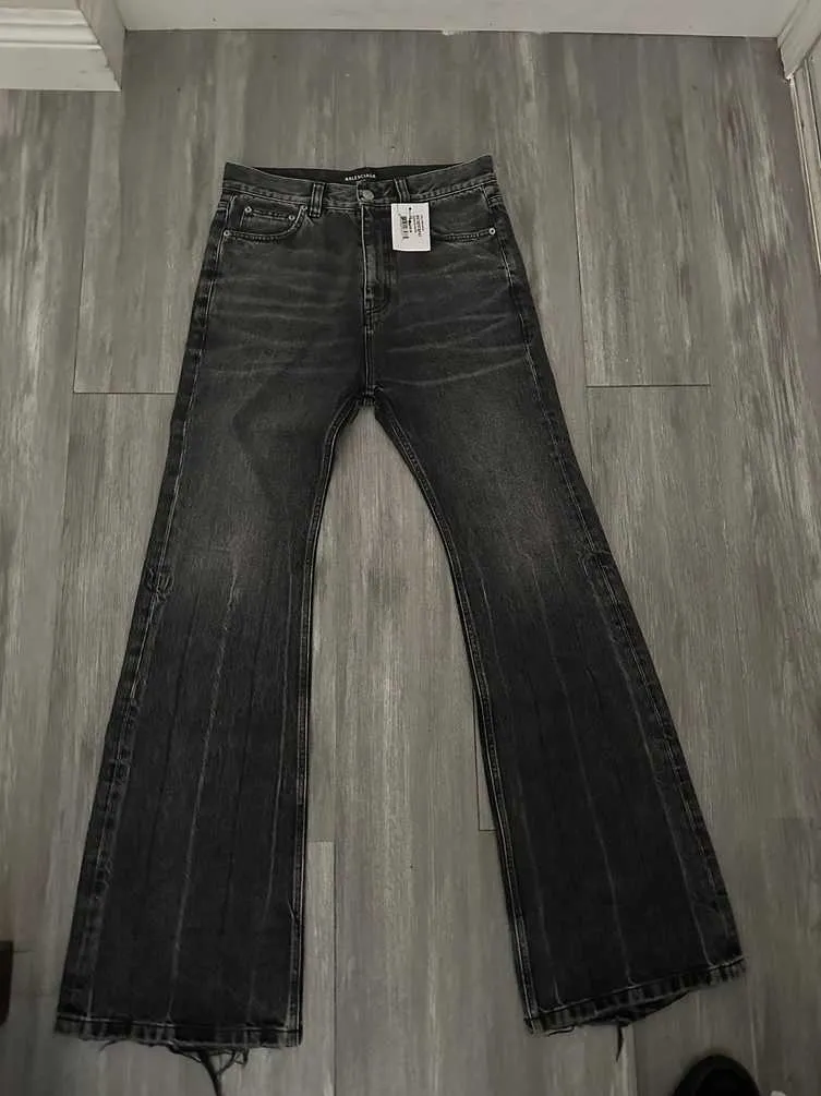 Balenciaga Gray Flared Denim