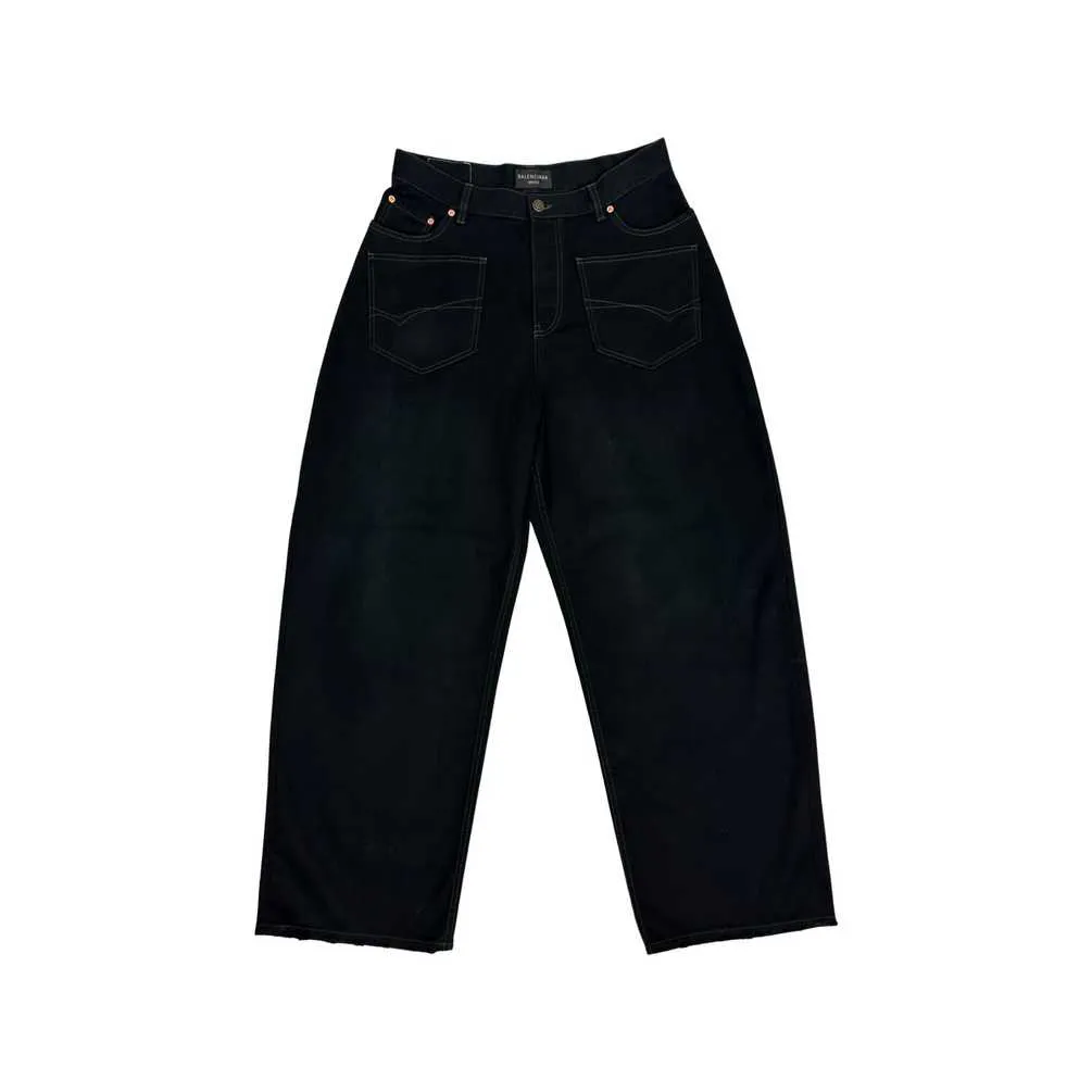 Balenciaga SS22 matte black oversized denim