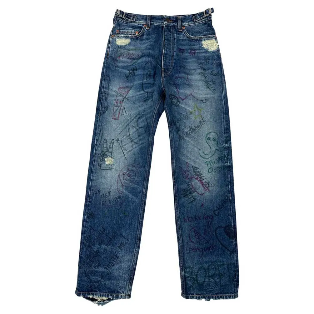 *RARE* BALENCIAGA AW 22 Scribble denim