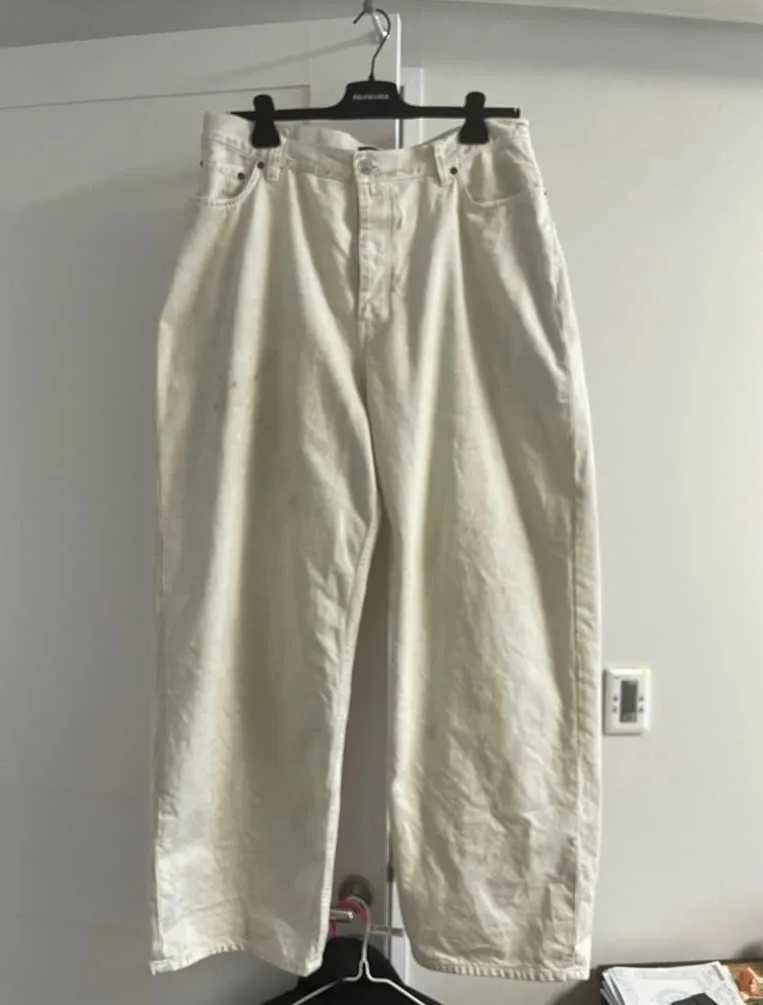 Balenciaga Large Baggy Denim Cream