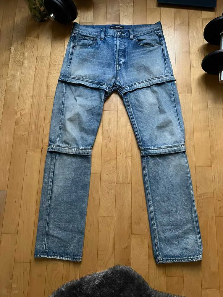 Balenciaga zip denim