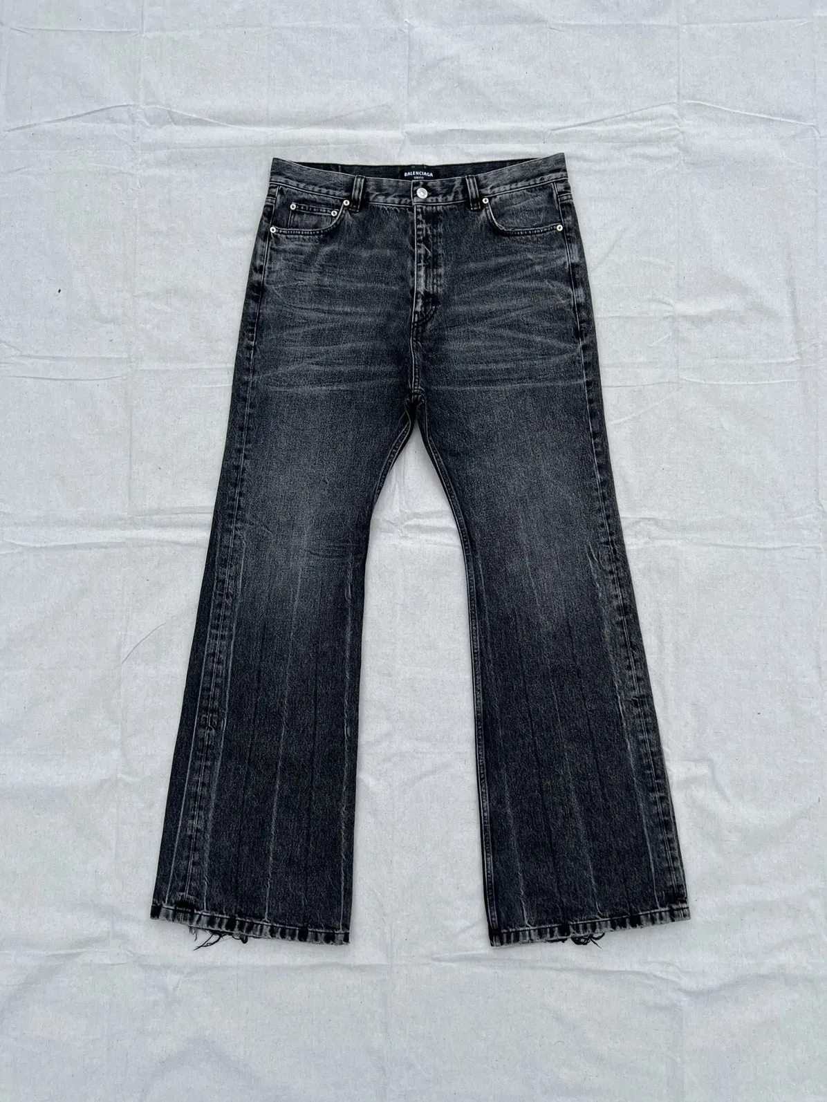 Fall 22 ‘The Lost Tape’ Flared Black & White Japanese Denim