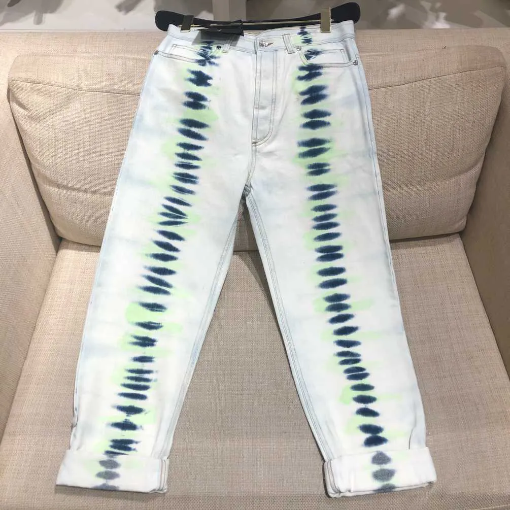 o1w1odb1y Tie & Dye Jeans Loose Fit Denim in Black & Blue