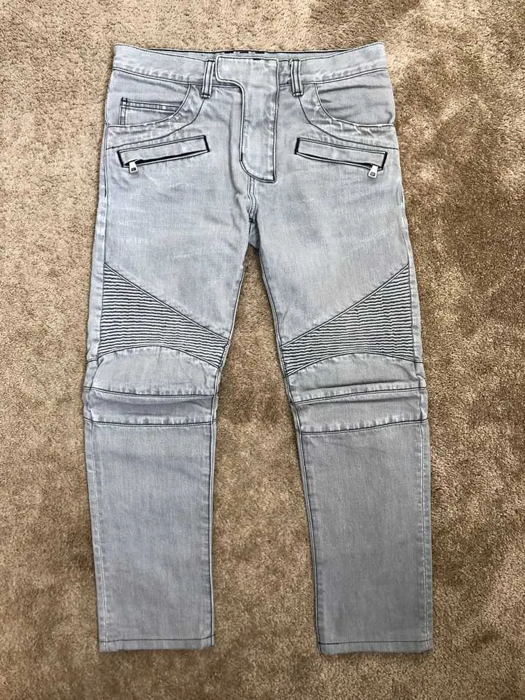 Balmain biker denim size 28