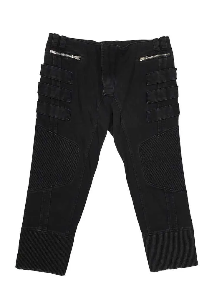 BALMAIN PARIS MAN JEANS TAPERED USED BLACK Size 38