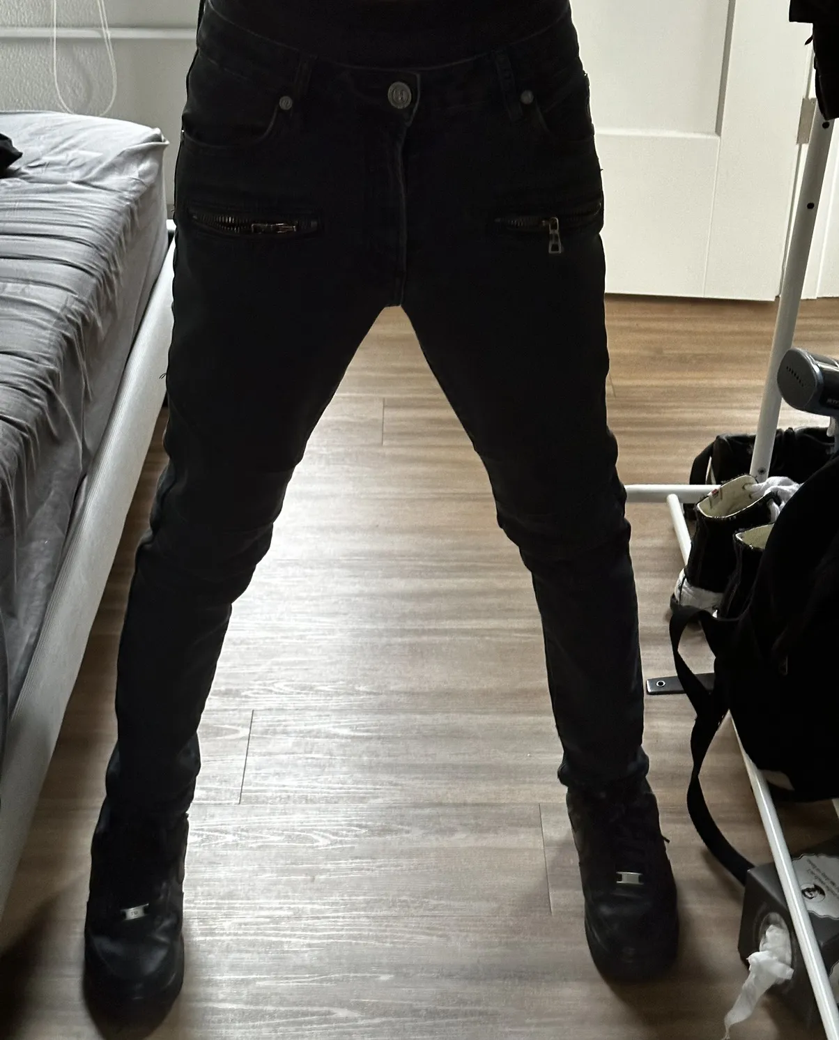 BALMAIN ZIPPER DENIM JEANS RARE