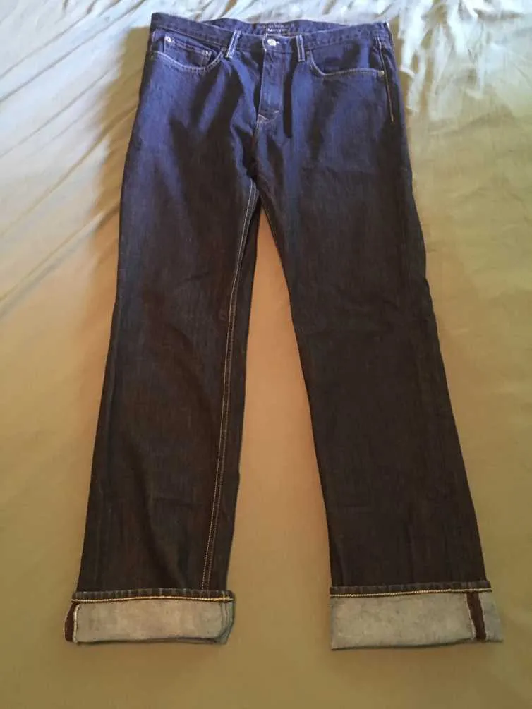 Size 34 X 34 Selvedge Dark Wash Denim Jeans