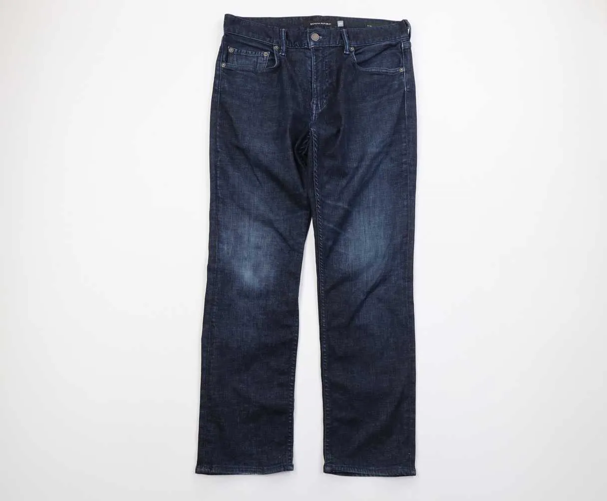 Banana Republic Stretch Slim Fit Denim Jeans Pants Dark