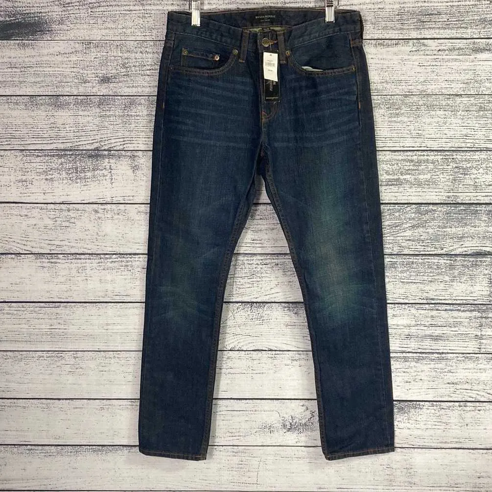 NWT Banana Republic Slim Straight Denim Jeans 30x 30