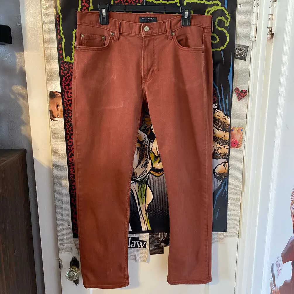 banana republic rusty orange jeans