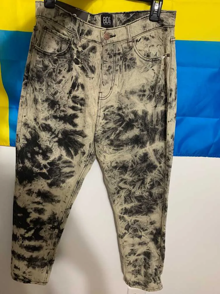 Acid wash denim jeans