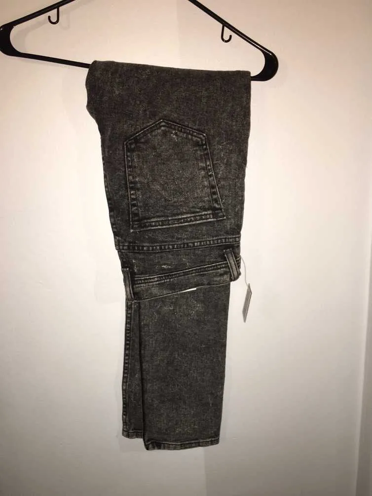 Black Acid Wash Denim