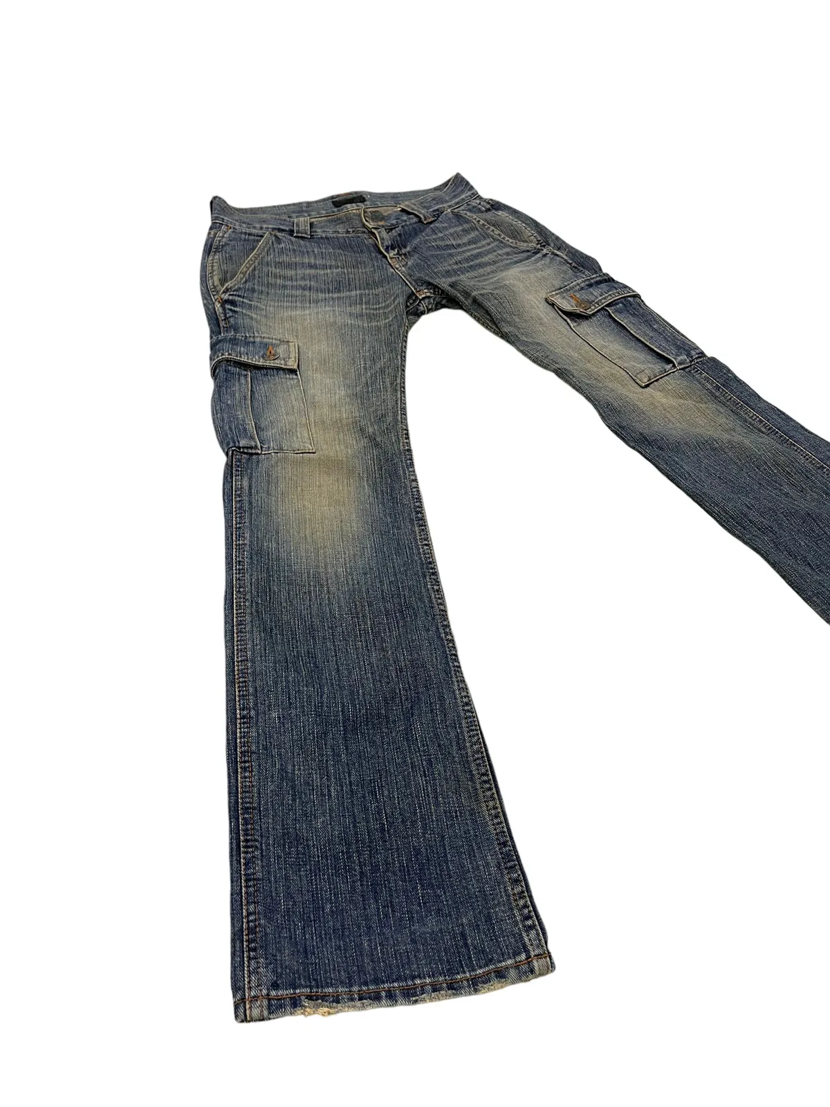Flare Jeans Cargo Beams Low Rise Slim Boot Cut 15🟦