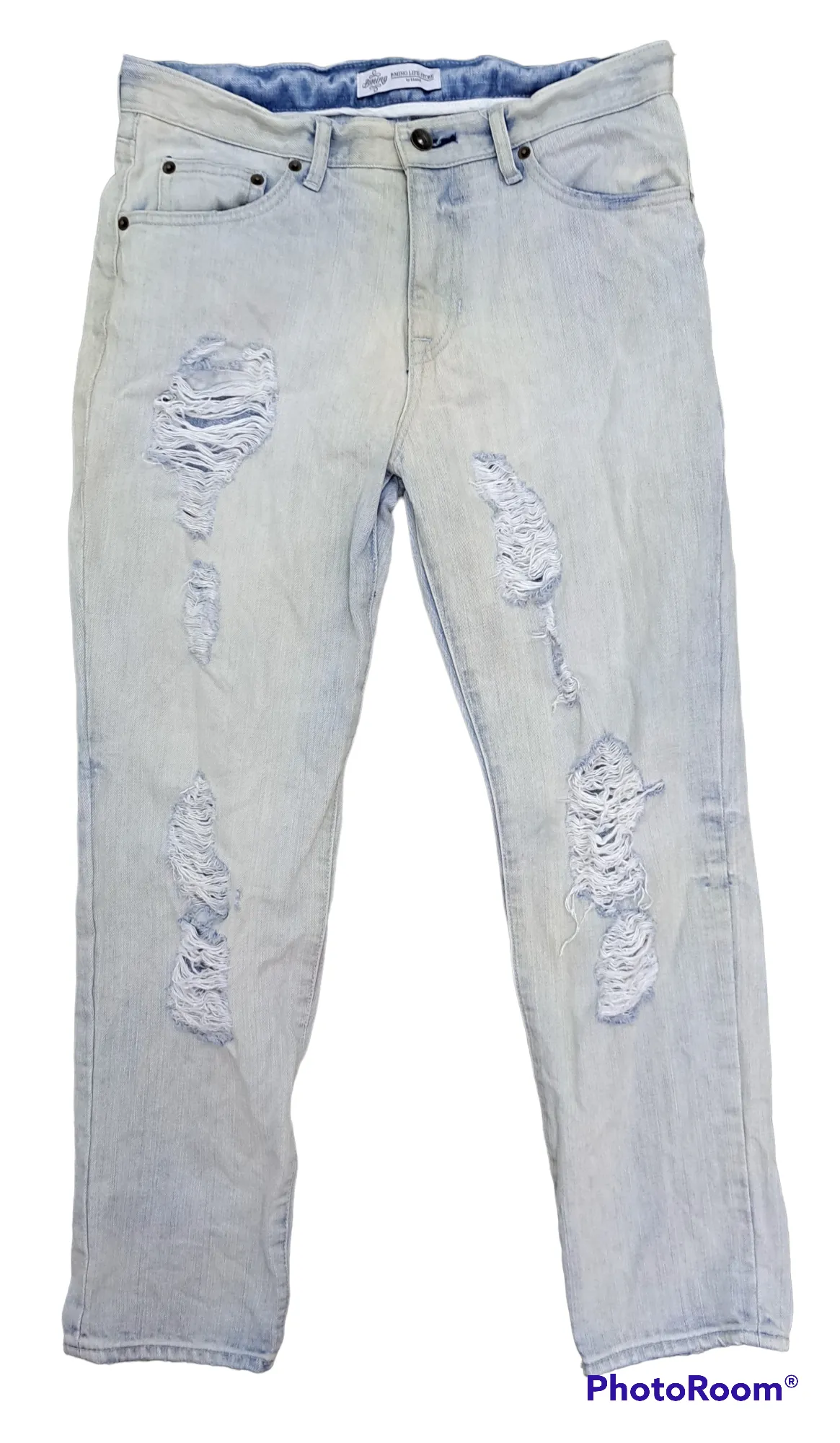 B-MING BY BEAMS DISTRESSED JEANS