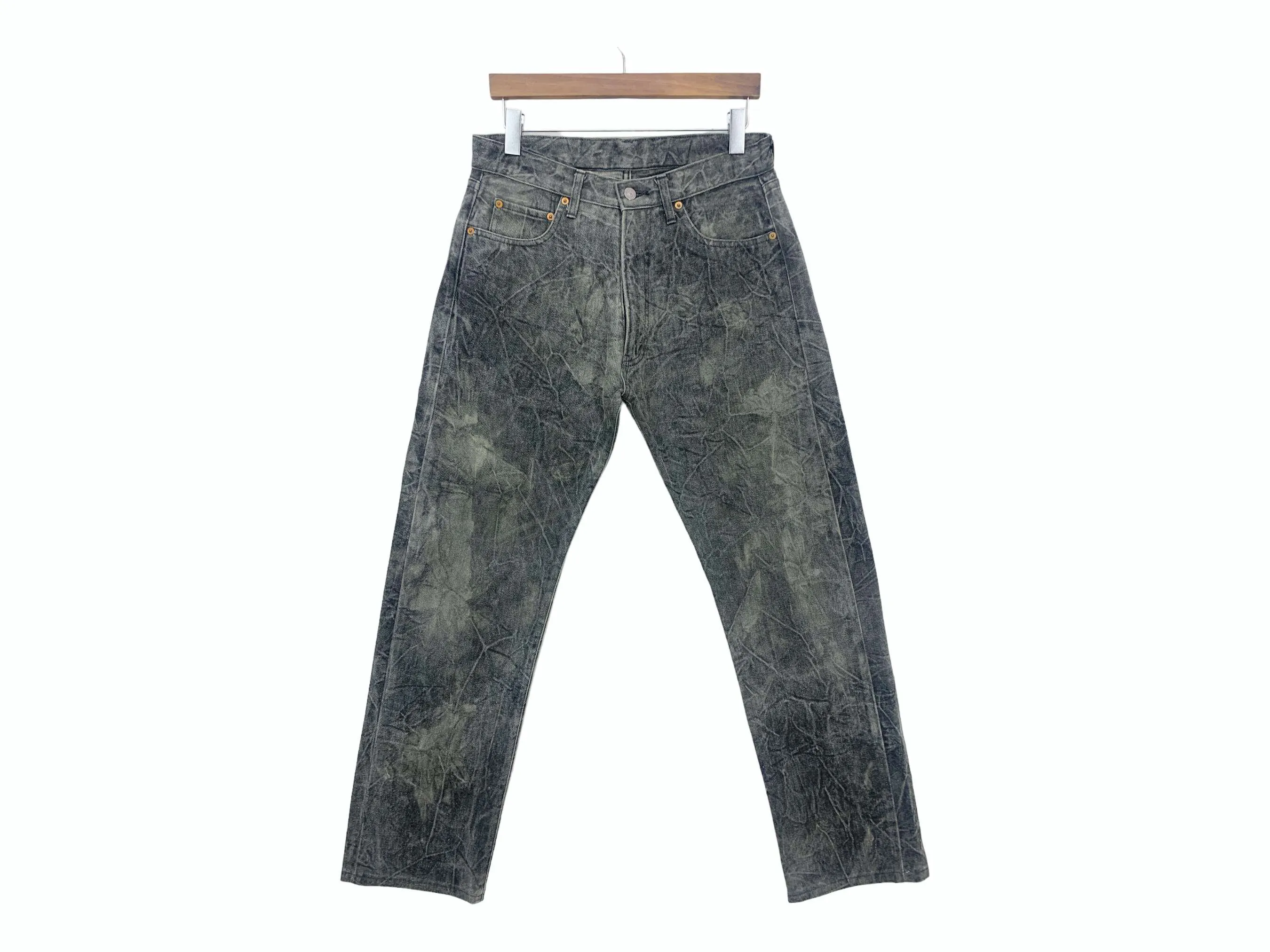 Beams Distressed Denim Jeans Acid Wash Jeans