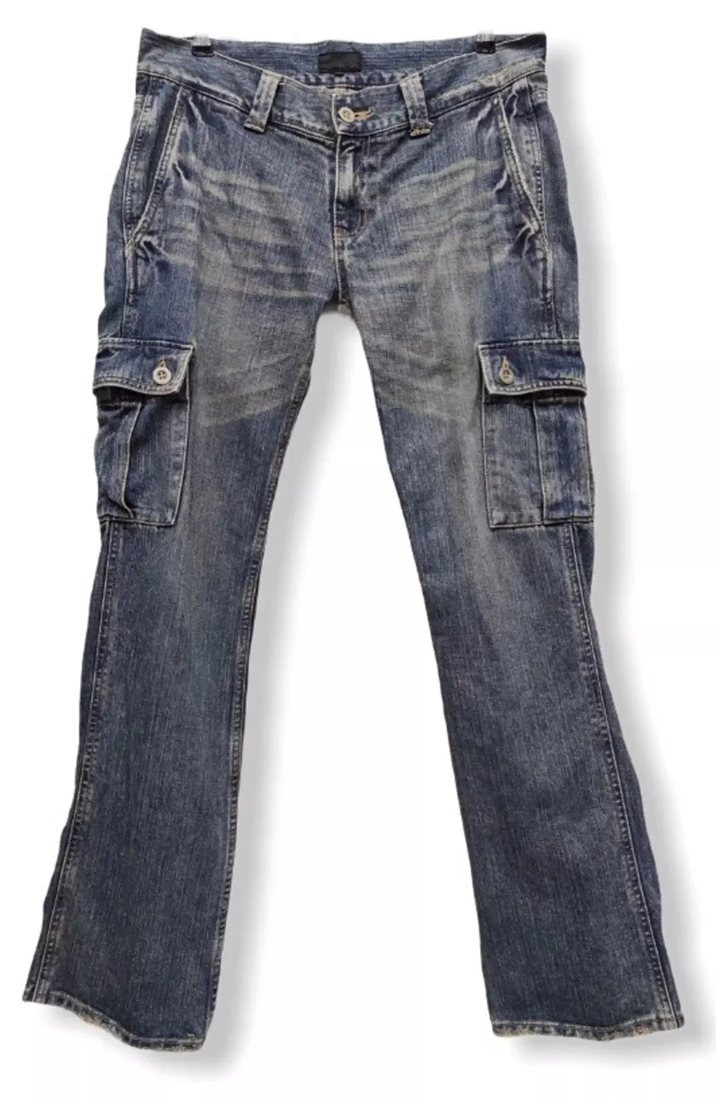 RARE! BEAMS Japan Rusty Blue Denim Cargo Pants
