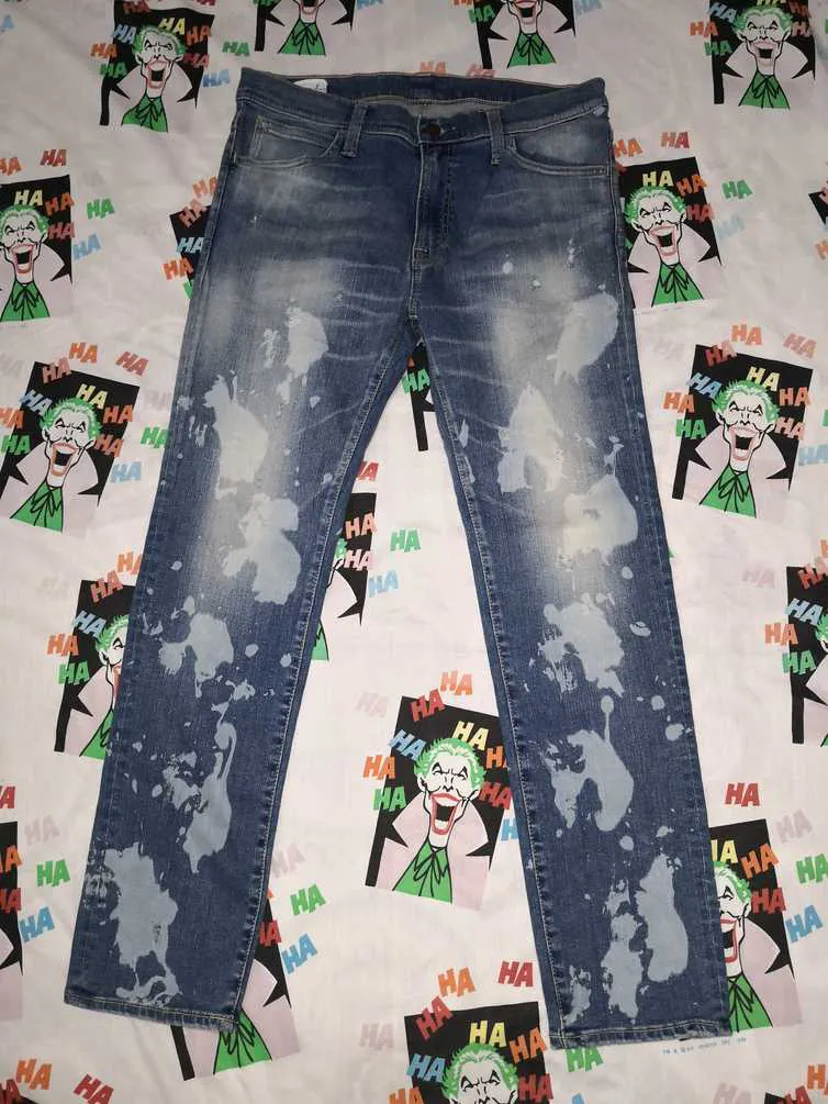BIG JOHN STRETCHABLE X DISTRESSED X RIPPED X DYE STYLE JEANS