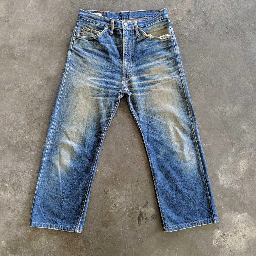 Vintage Big John Faded Distressed Denim Jeans Pants