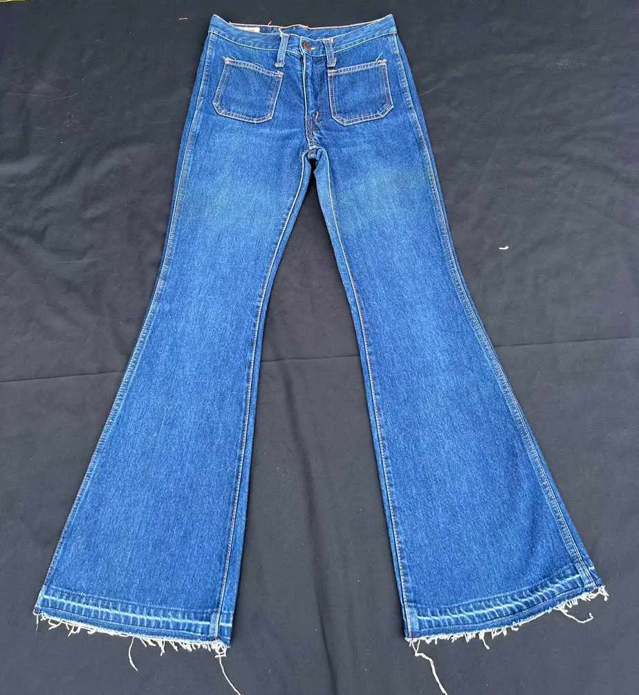 Vintage 70s Big John Japan Fade Denim Super Flare Jeans