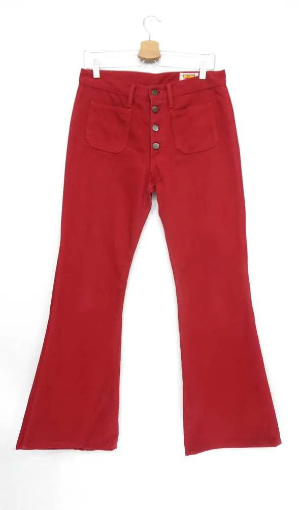 🔥HolyFlare! BIG JOHN Japan Vintage Flared Red Bush Jeans