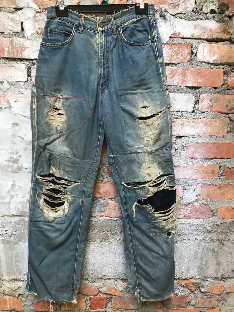 Big John Distressed Denim Pants