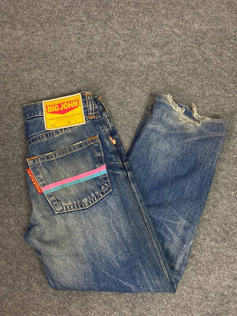 vintage big john denim printed on pocket nice design