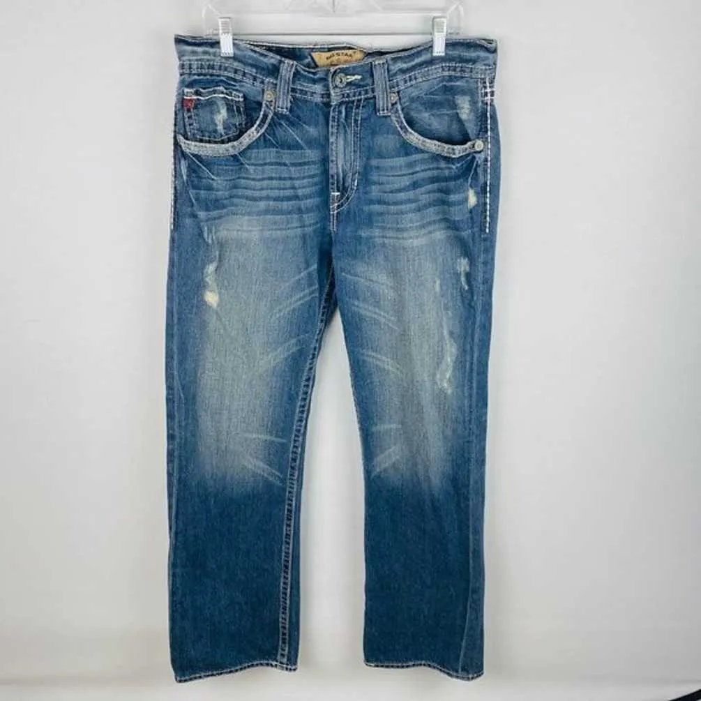 Big Star Pioneer Boot Jeans Abrasions 34 R