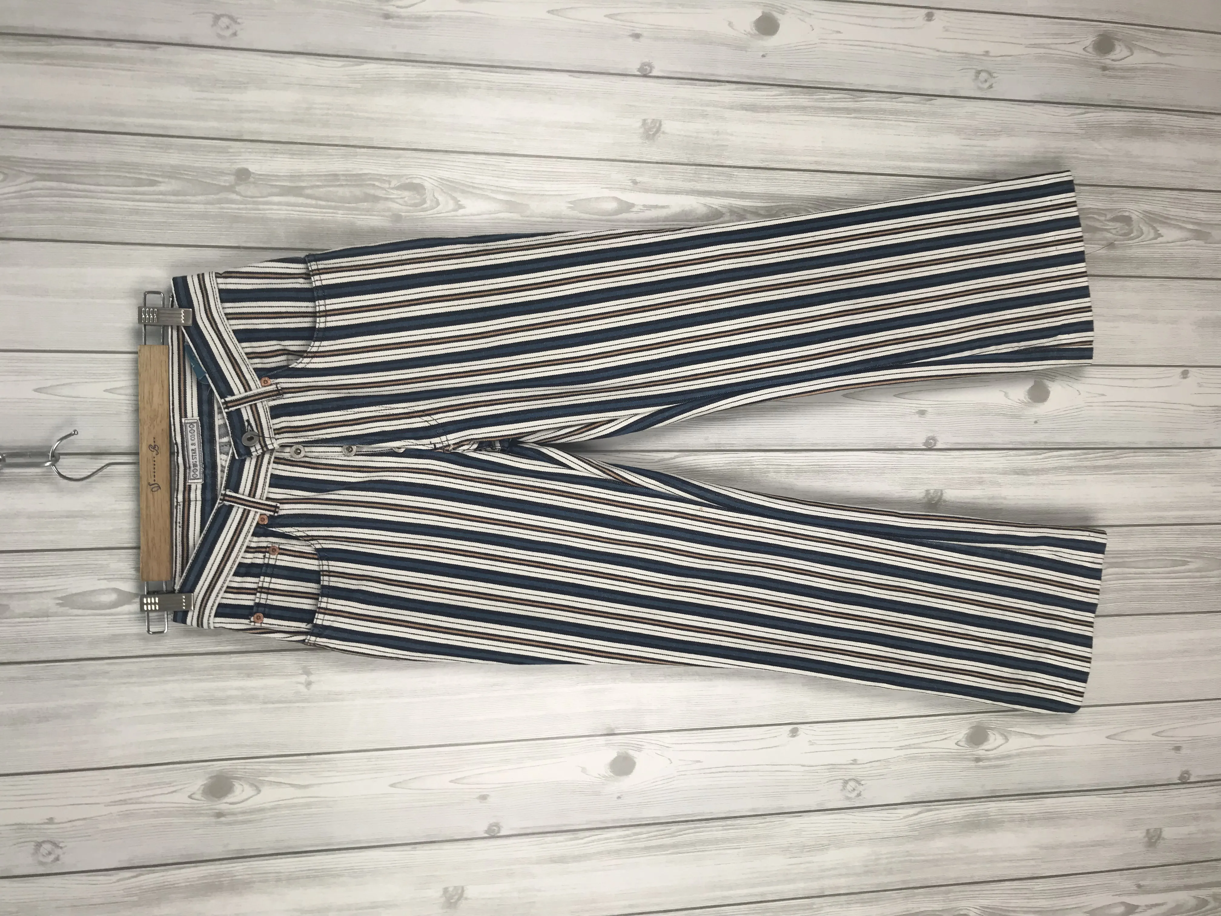 Vintage BIG STAR Border Striped Flare Denim Jeans
