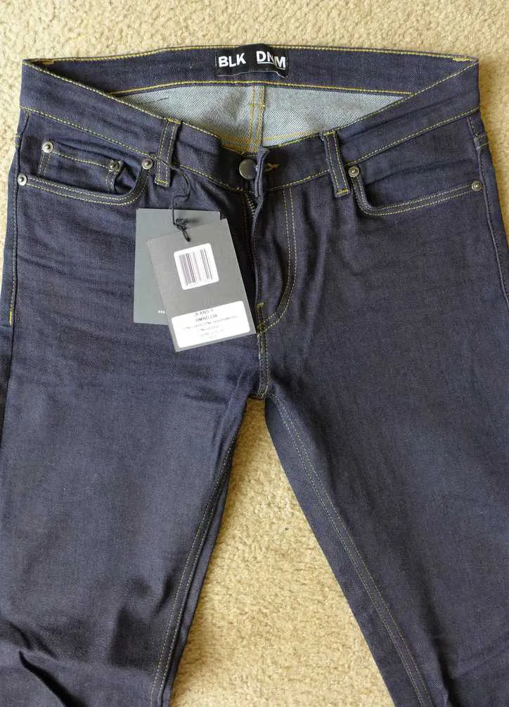 BLK DNM Slim Skinny Men's Jeans 5 Sidney Blue 29 32 RAW denim