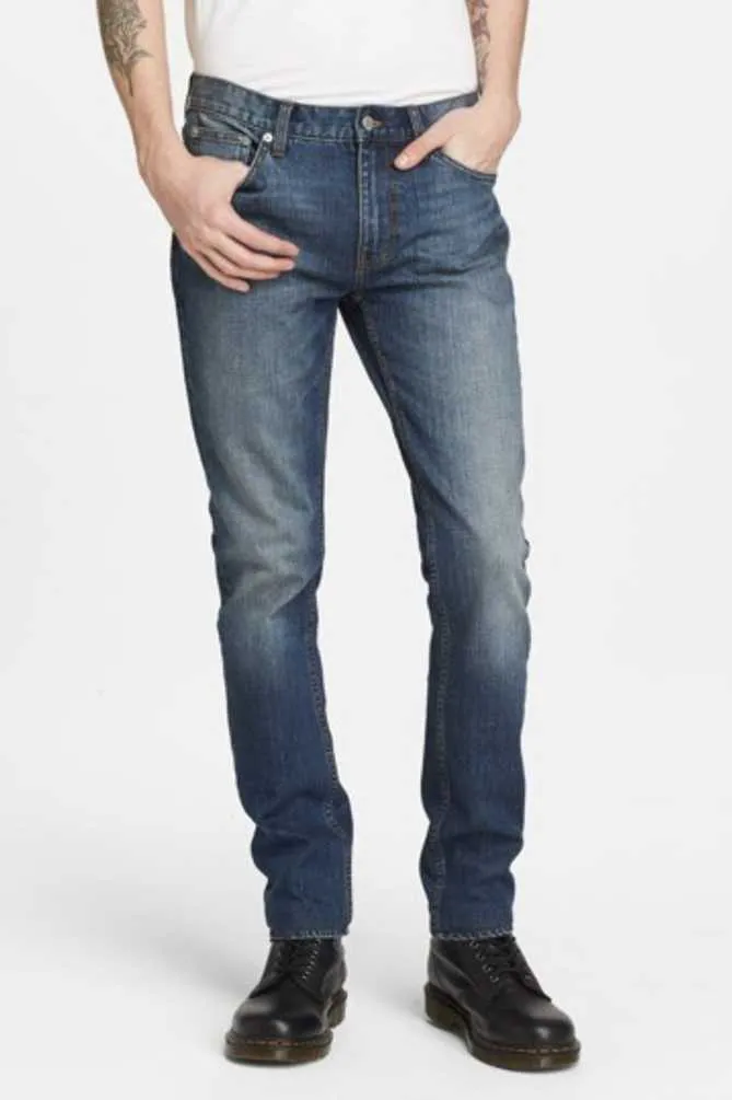 Blk dnm slim straight 33 x 34