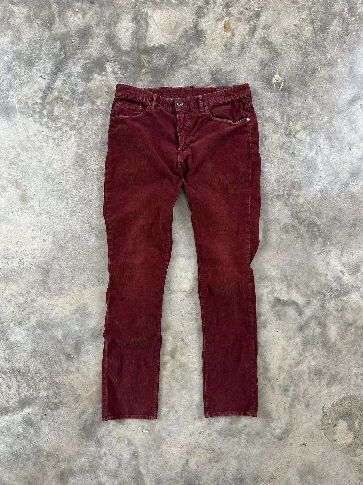 Bonobos Red Velvet Corduroy Slim Straight Pants Sz. 34
