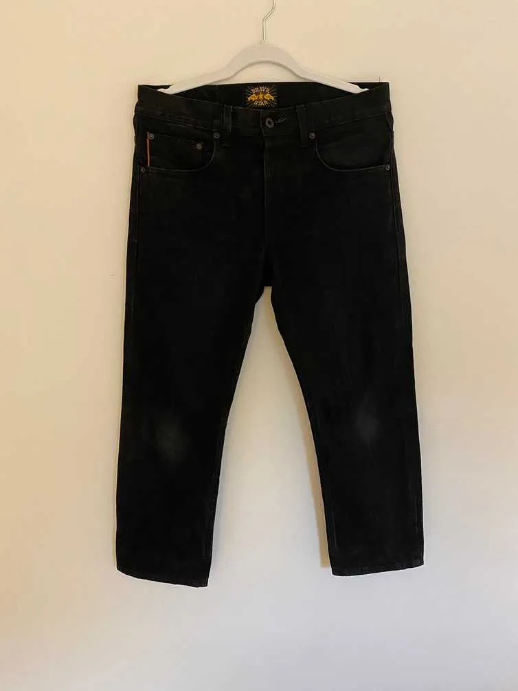 Brave Star Selvage The Treu Straight Black Selvedge Denim 31