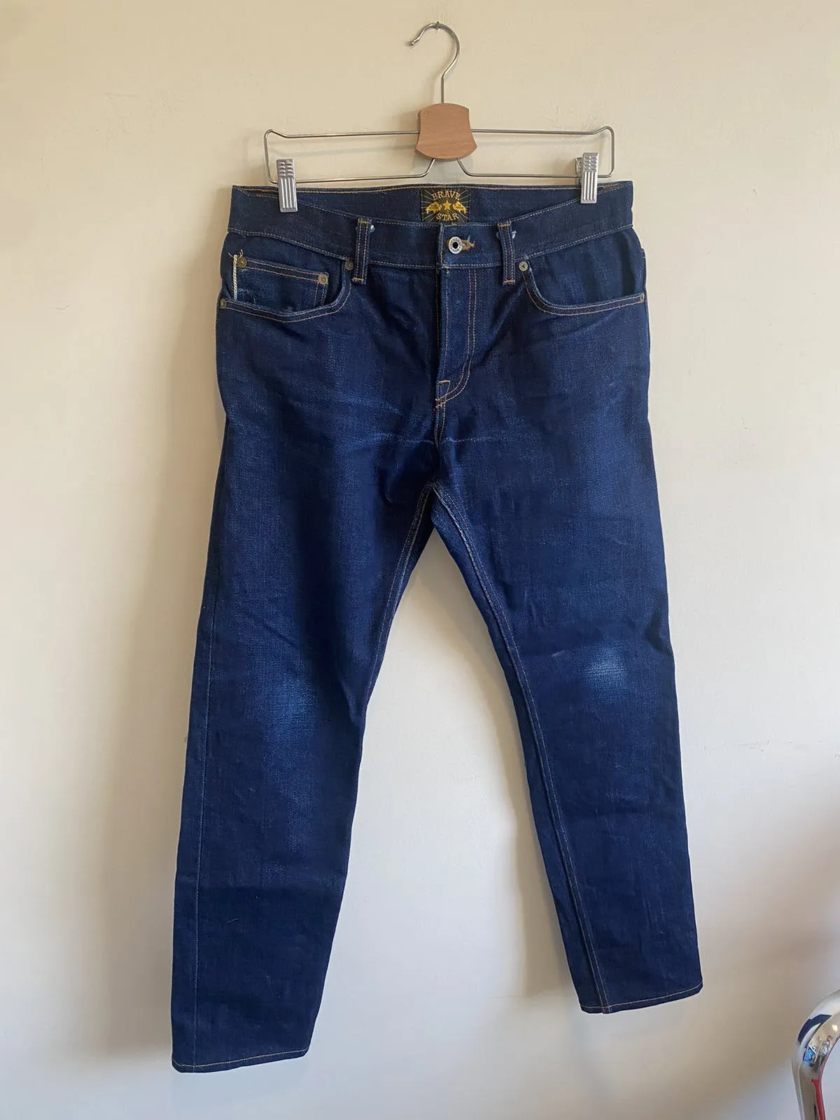 🇺🇸 Brave Star Selvedge Denim Regular USA Made White Line