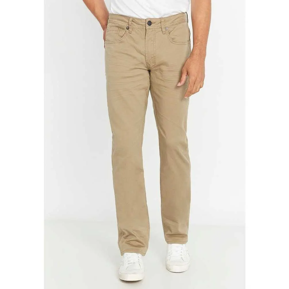 Buffalo David Bitton Mens 32X34 Tan Six-x Slim Fit Straight