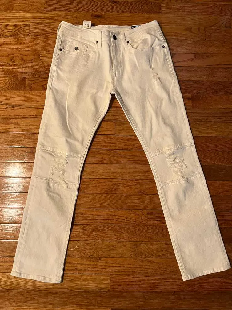White Ripped Denim Jeans