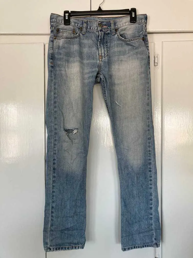 BULLHEAD LA DENIM CO JEANS DILLON FADED DISTRESSED GRUNGE 30