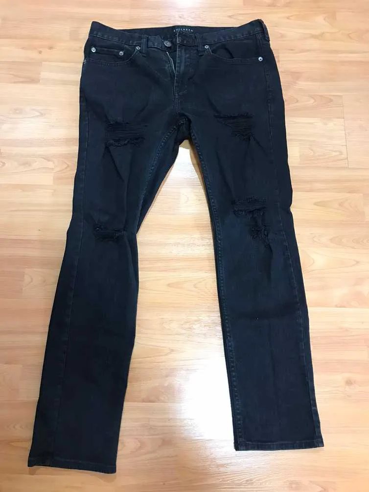 Bullhead Black Distress Skinny Denim
