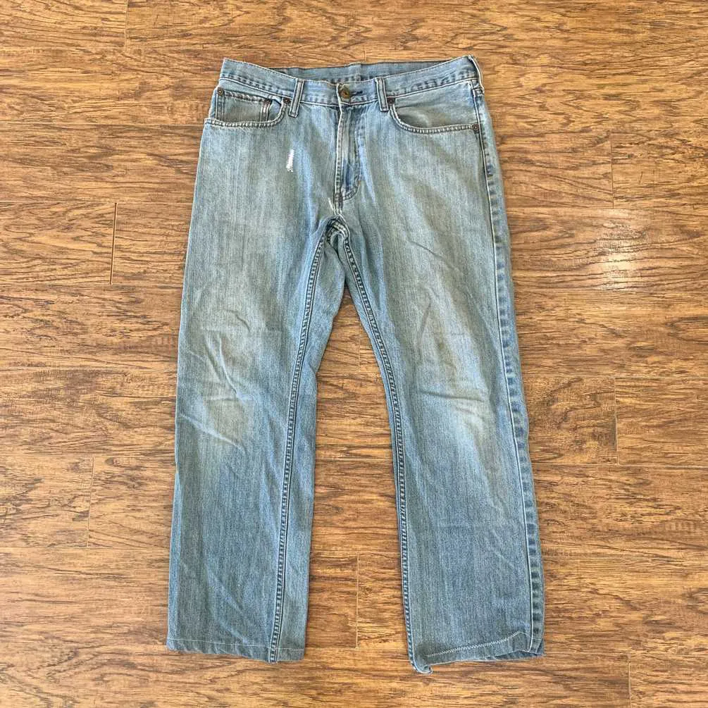 Bullhead Denim Co. LA Distressed Straight Fit Blue Jeans