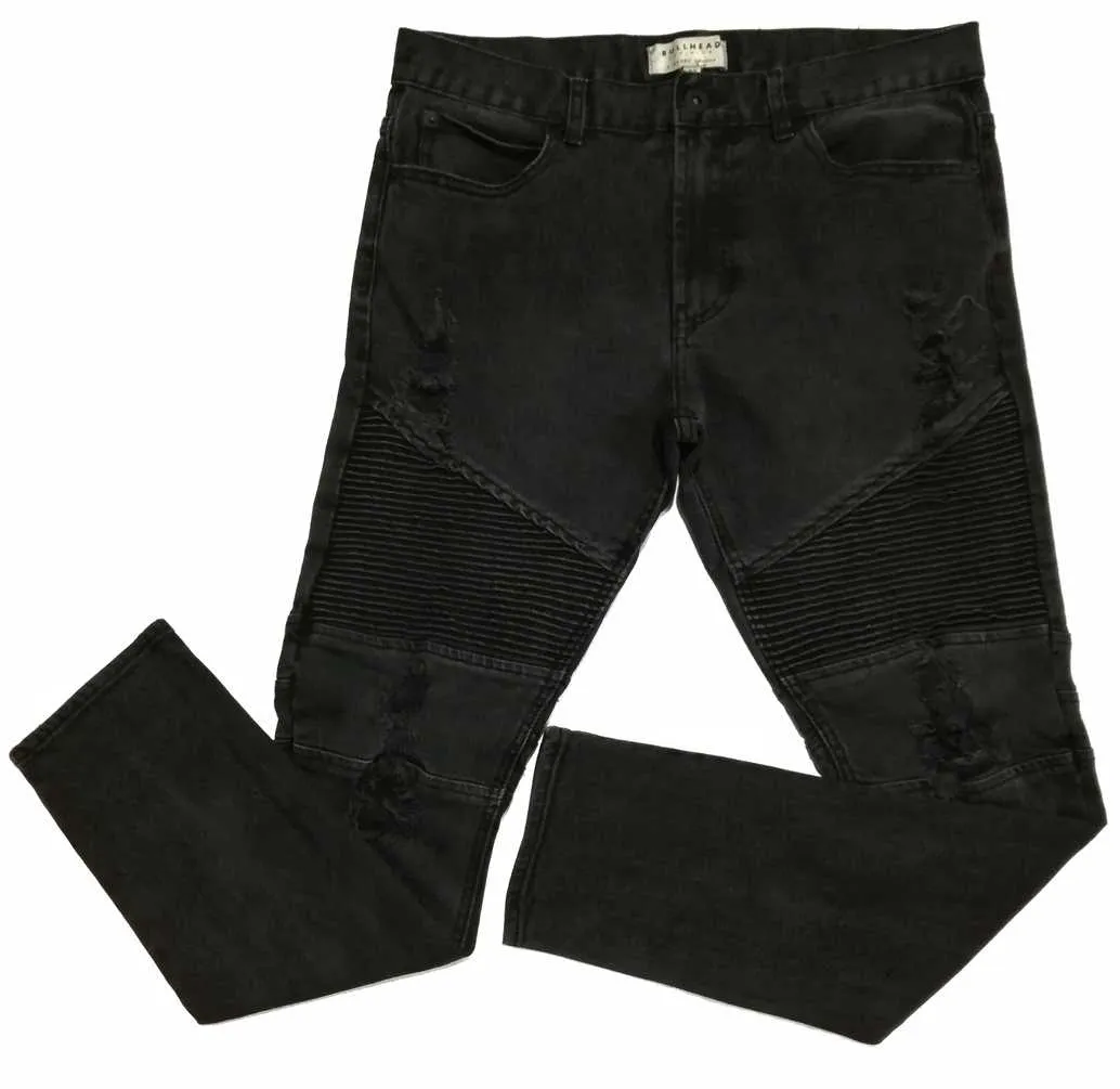 🔥Bullhead Stacked Similar Balmain Anthracite Biker🔥