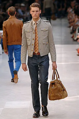 Burberry SS06 Runway Golden button Denim jeans