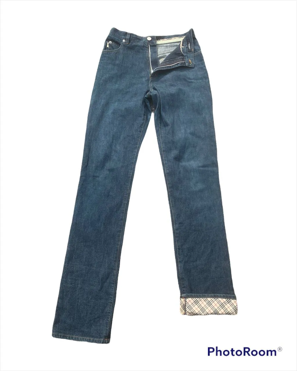 ((S014) Burberry Skinny Jeans Denim NOVA CHECK(inside)