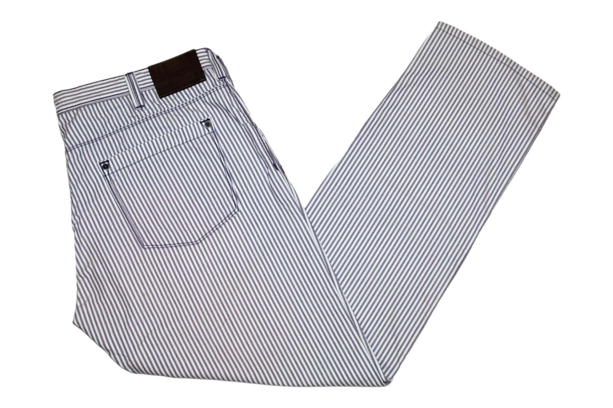 Burberry London Striped Stretch Denim Pants