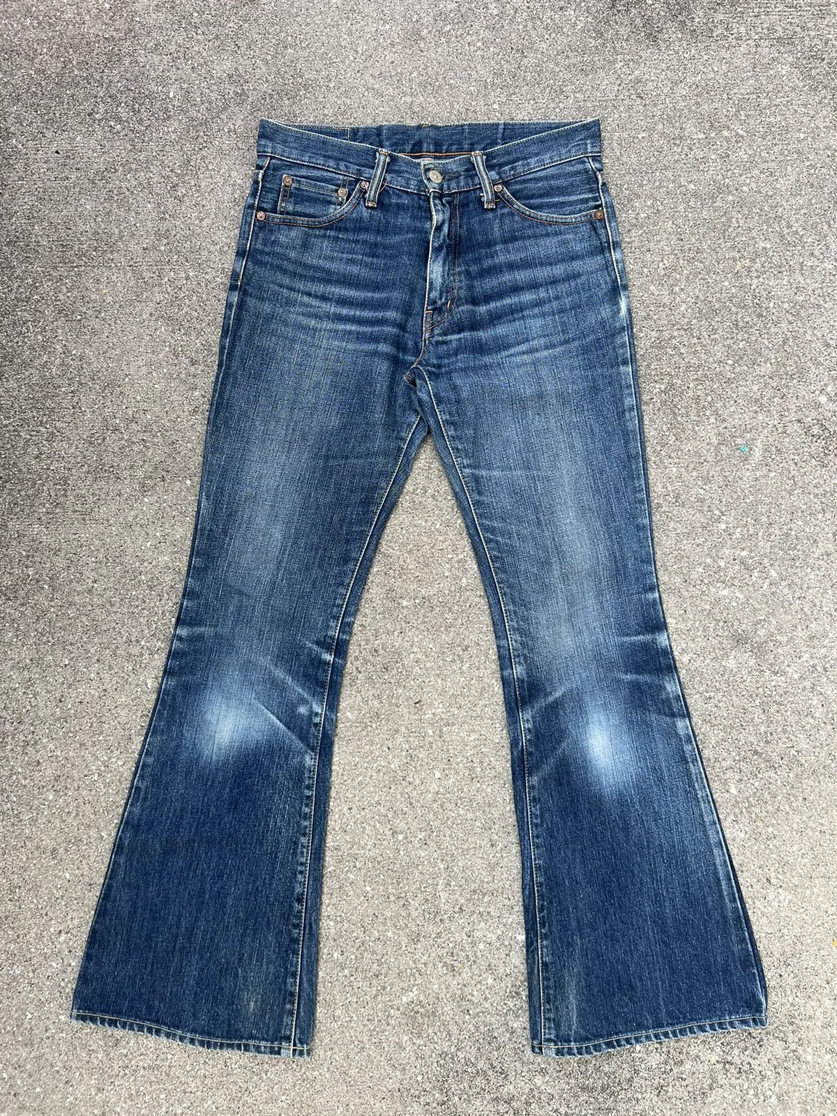 Vintage Burgus Plus Japan Faded Denim Flare Jeans