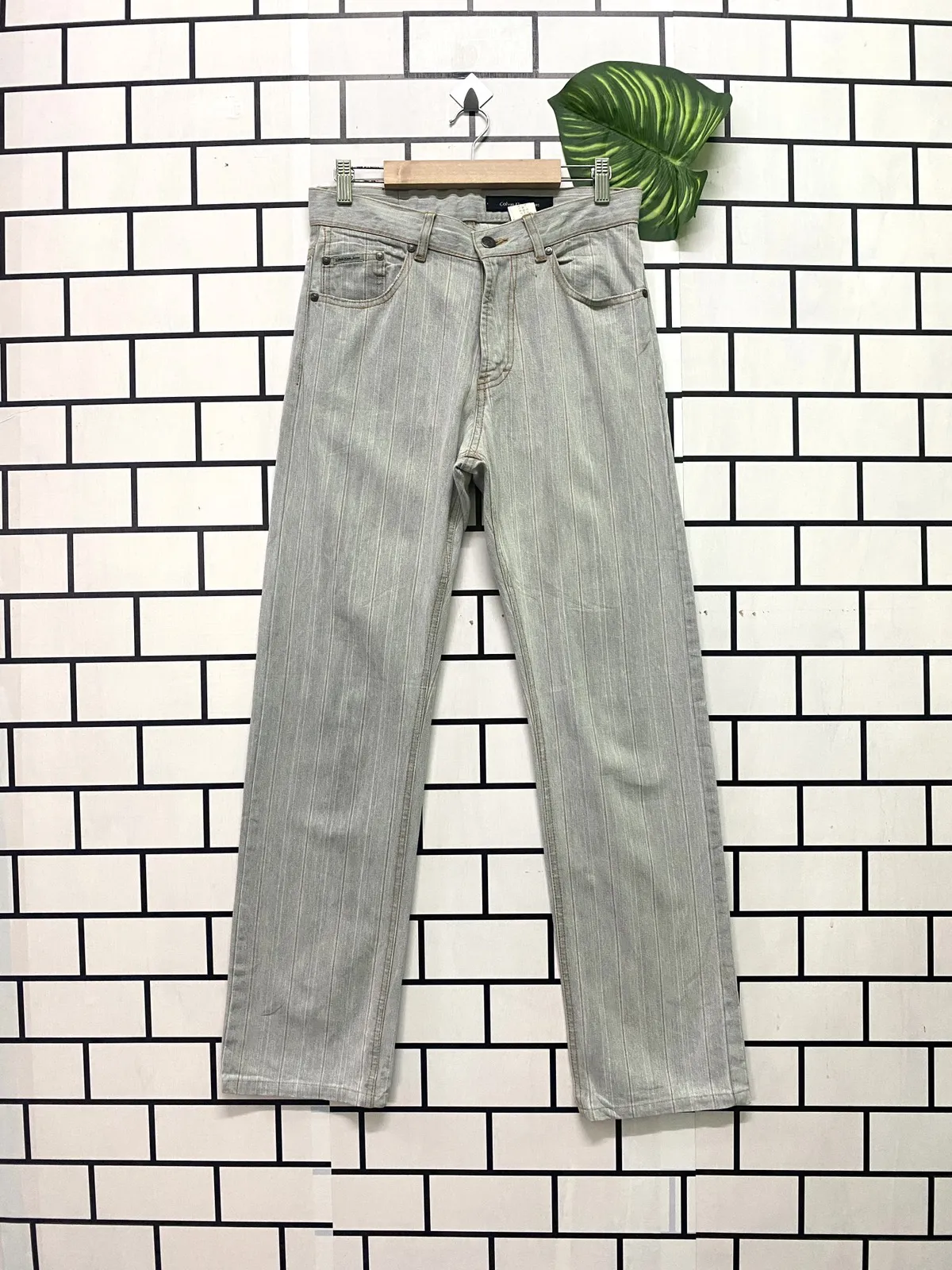 Vintage CALVIN KLEIN Red Striped Denim Jeans