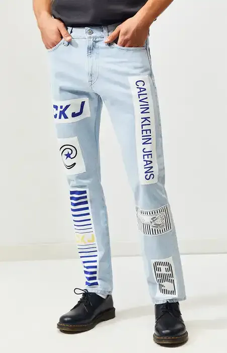 Patch Light Stone Unisex Jeans