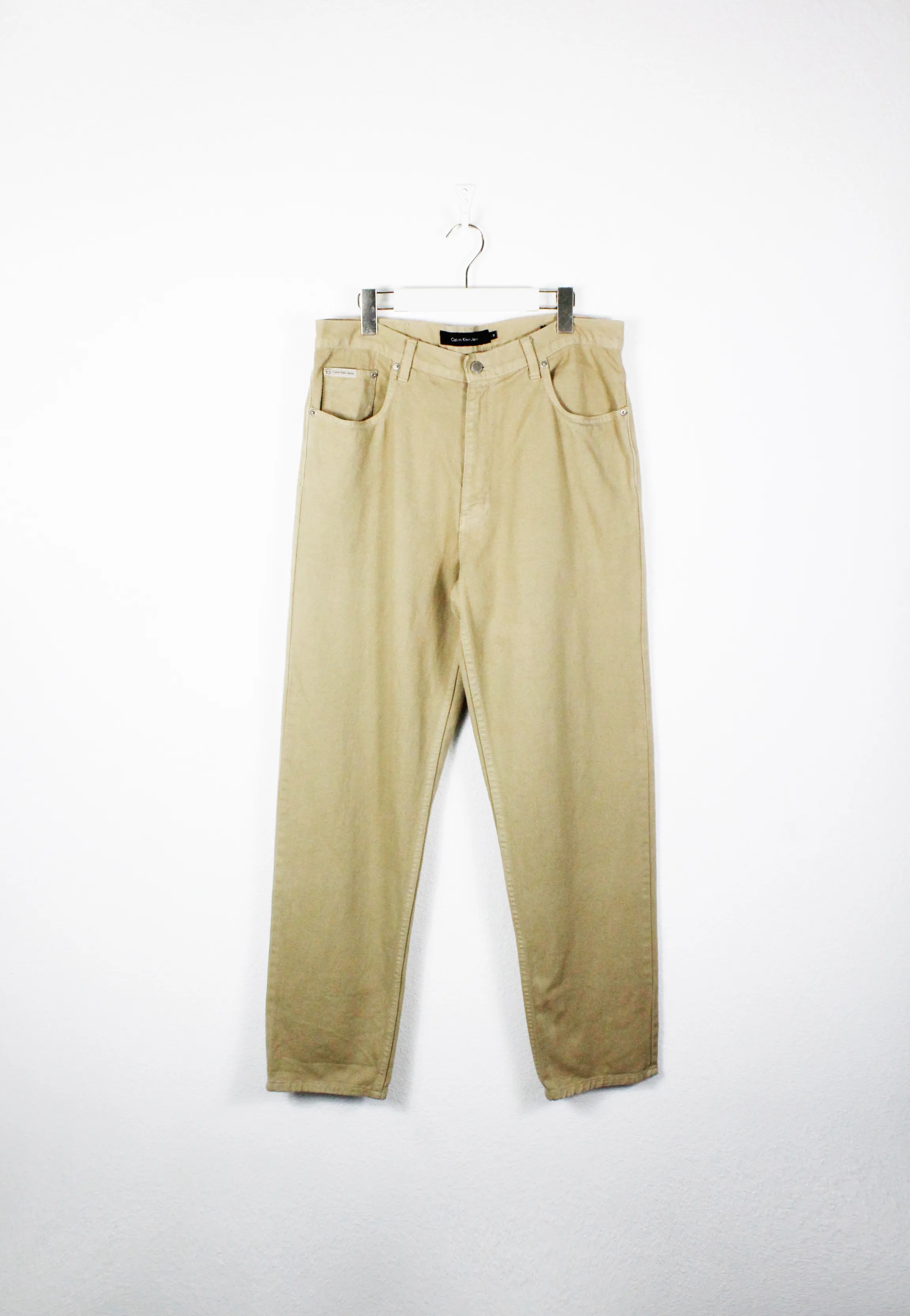 Calvin Klein Jeans Beige Easy Fit Denim Pants Vintage Y2K