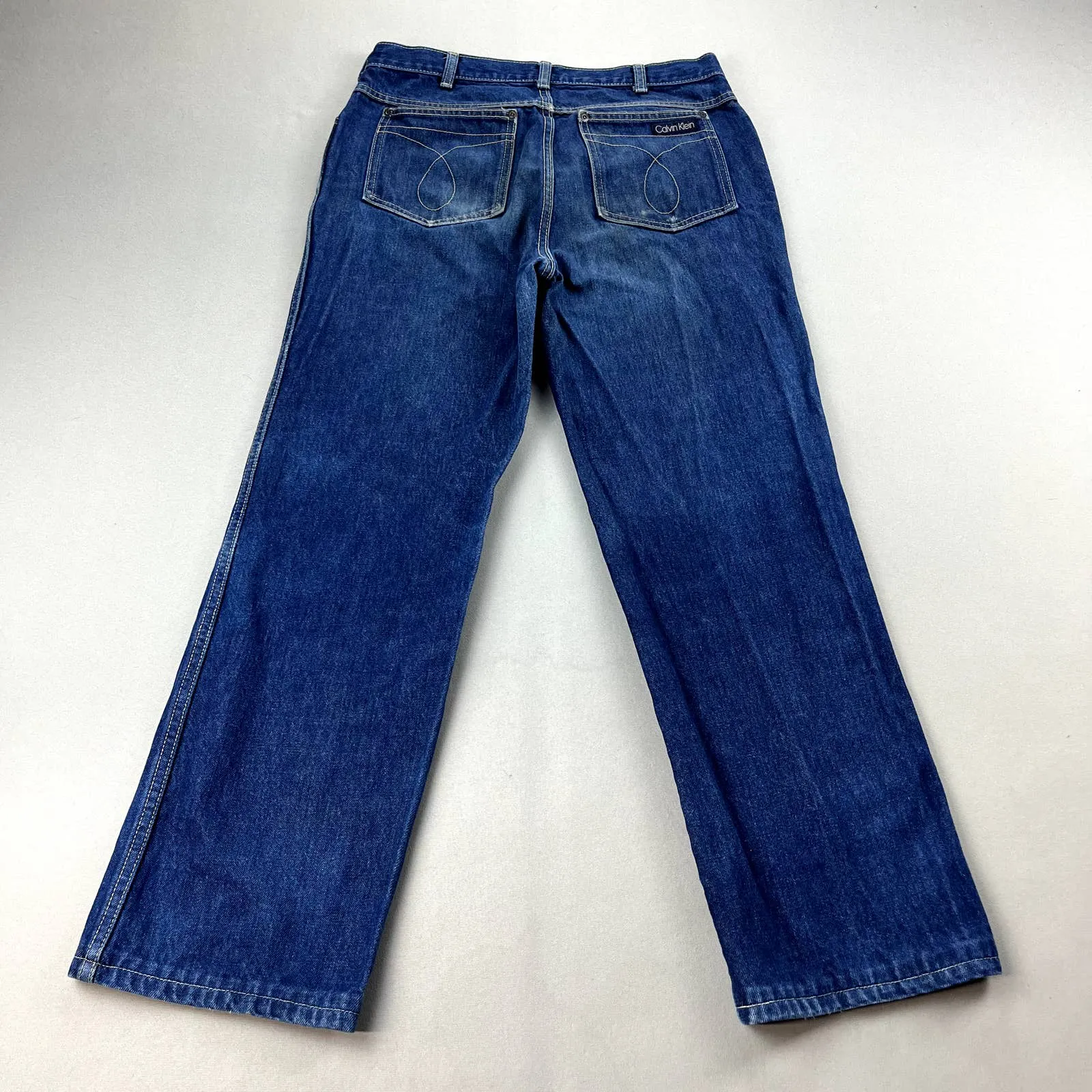 Vintage Calvin Klein Jeans Mens 32 Blue Denim Straight 80s